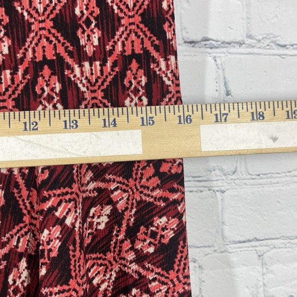 LuLaRoe Dress Dress XL Fit Flare Artsy Munroe Pink Red Skater Stretch - Picture 4 of 13